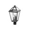 Z-Lite Talbot 3 Light Outdoor Post Mount Fixture, Black & Clear Beveled 579PHBR-BK - alternate 3